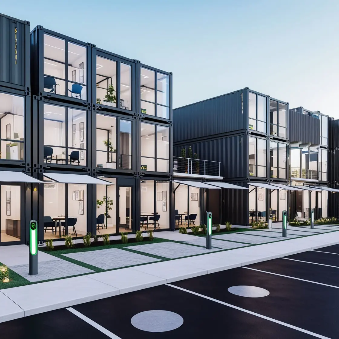 3D Container to Office Park, 3D Architeectural Design, 3D Office Park Design